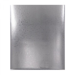 Тетрадь 48л., А5, клетка, Alingar "Silver metallic", скрепка, дизайнерский картон, тиснение "лён", блок офсет, 100% белизна