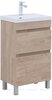 Aquanet 345795 Тумба с раковиной Нота new 50 напольная 2 ящ. цв.дуб светлый (345795)