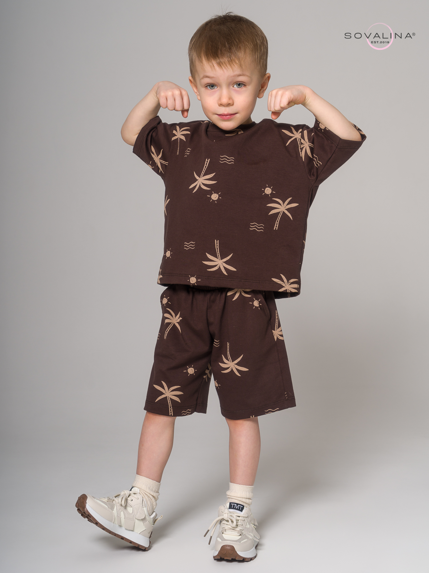 Костюм Light men пальмы коричневые