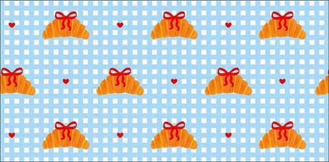 Открытка-конверт Круассаны, 8*17 см, 5 шт.