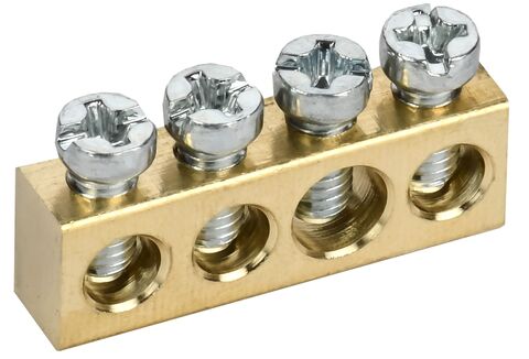 TEKFOR Шина нулевая сечение 6х9 4 отв. IEK