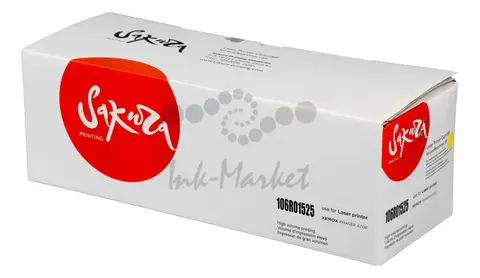 Картридж Sakura 106R01525 для XEROX, желтый, 12000 к.