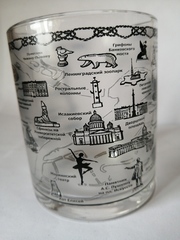 Кружка 300 мл стекло с видами Петербурга.