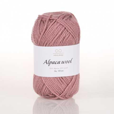 Пряжа Infinity Alpaca Wool 4042 увядшая роза