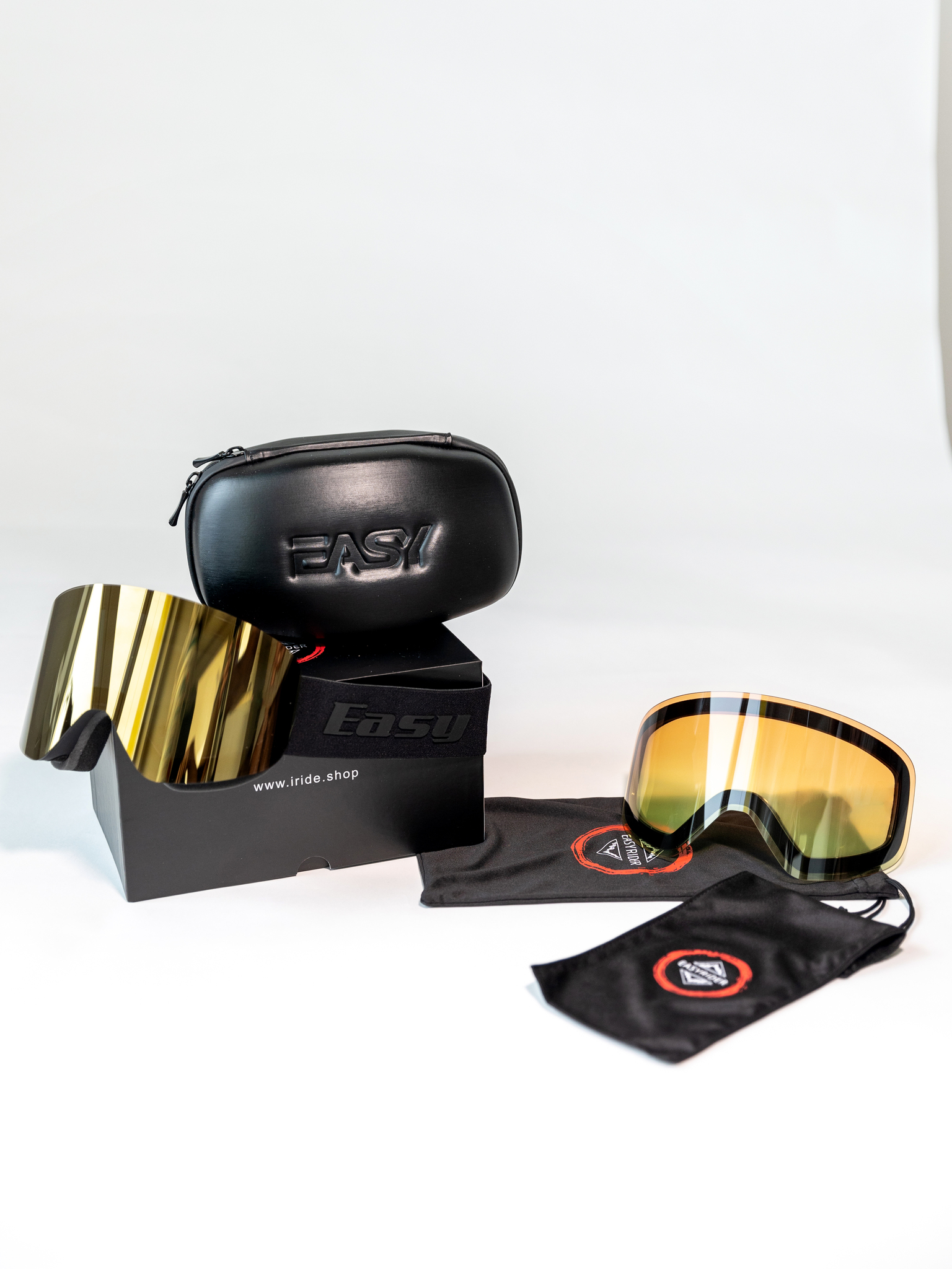 Маска горнолыжная EasyRider BLACK цвет золотой - Маски горнолыжные | iRide shop фото 6