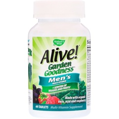 Nature's Way, Alive! Garden Goodness, Men's Multivitamin, 60 Tablets