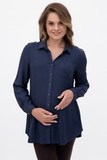 Рубашка для беременных 10872 темно-синий