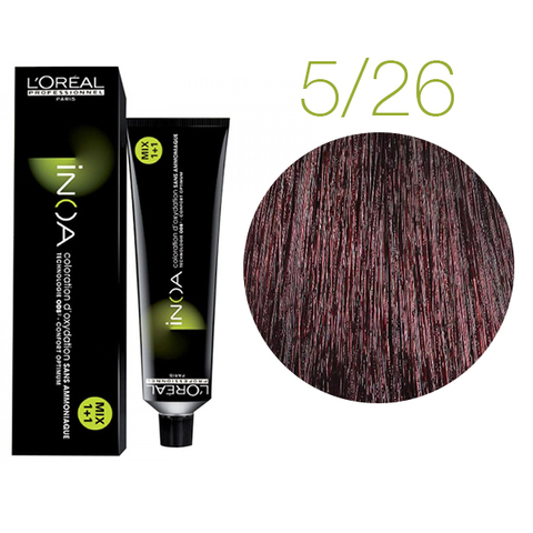 L'Oreal Professionnel INOA 5.26 (Светлый шатен перламутрово-фиолетовый) - Краска для волос