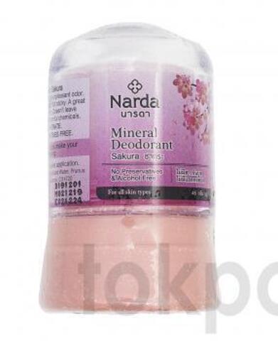 Кристаллический дезодорант с сакурой Narda Mineral Deodorant, 45 гр