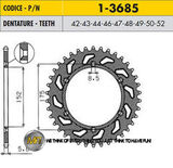 Звезда задняя (ведомая) REAR SPROCKET Sunstar 1-3685-49 для мотоцикла Yamaha