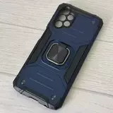 Противоударный чехол Strong Armour Case с кольцом для Samsung Galaxy A13 4G (Синий)