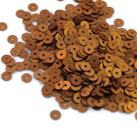 Пайетки плоские 4 мм. Bronzo (836W)