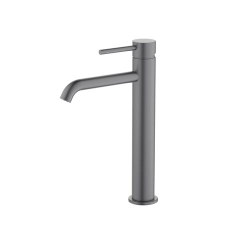Aquatek AQ1304BGM AQ1304BGM ЕВРОПА смеситель для раковины высокий 215, без донного клапана, шлиф. черный хром