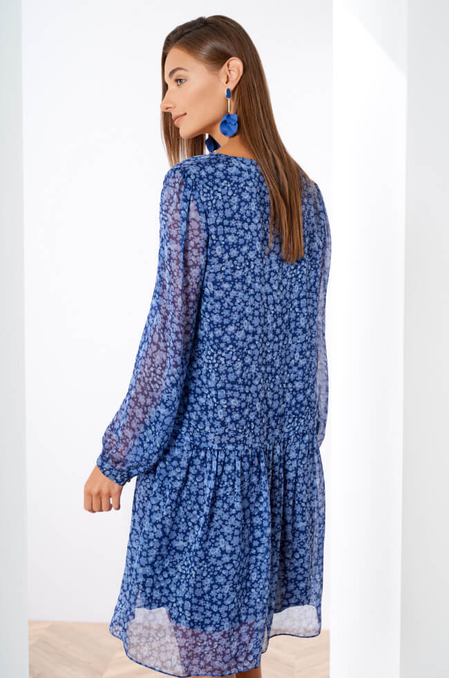 51258 Платье женское (синий принт)