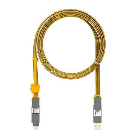 Зарядный кабель 6-в-1 Rolling Square inCharge XL, Summit Yellow (2 м), до 100Вт
