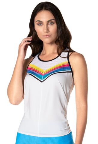 Топ теннисный Lucky in Love Tropical Sublime Off Tropic Tie Back Tank - white