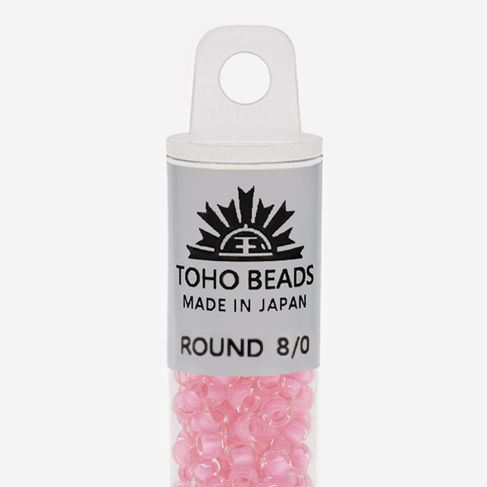 Японский бисер TOHO Round 8/0 (№965), окрашенный изнутри прозрачный