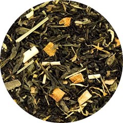 Купаж из высококачественного черного Цейлонского чая, зеленого чая Сенча, цедры лимона, кусочков лайма, органической лимонной травы, органического масло лимона, календулы.