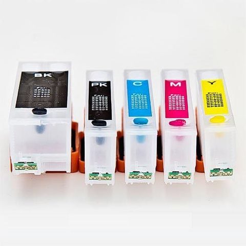 Перезаправляемые картриджи Epson Expression Home Expression Home XP-600, XP-605, XP-700, XP-800. Комплект 5 штук. Картриджи оснащены авточипами. Подходят для струйных принтеров Epson Expression Home Expression Home XP-600, XP-605, XP-700, XP-800.