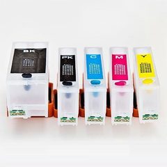 Перезаправляемые картриджи Epson Expression Home Expression Home XP-600, XP-605, XP-700, XP-800. Комплект 5 штук. Картриджи оснащены авточипами. Подходят для струйных принтеров Epson Expression Home Expression Home XP-600, XP-605, XP-700, XP-800.