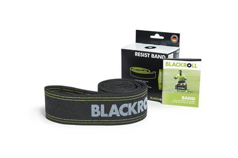 Эспандер-лента текстильная BLACKROLL® RESIST BAND 190 см, сверхтяжелое сопротивление ~342 кг (черная)