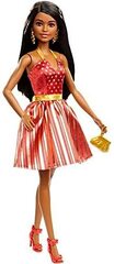 Кукла Барби Holiday Брюнетка золотое платье
