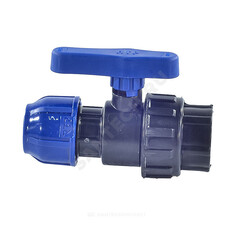 Кран шаровой компрессионный Дн 20х1/2" ВР Ру10 RTP (РосТурПласт) 14392