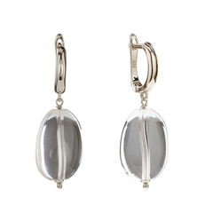 Серьги с Горным Хрусталём, silver
