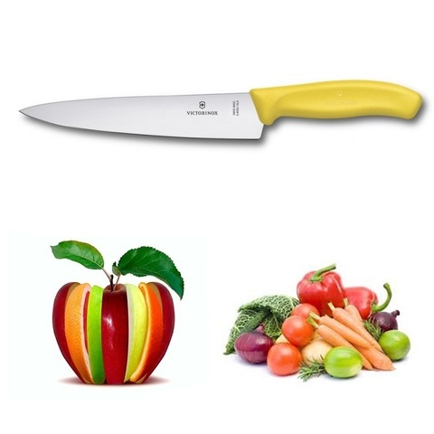 Нож кухонный Victorinox разделочный, 19 см, жёлтый (6.8006.19L8B)