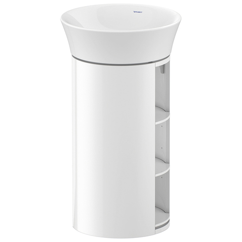 Duravit White Tulip Тумбочка напольная, 751x350x410 мм, 2 дерев. полки, цвет: белый высокоглянцевый WT423908585