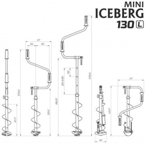 Ледобур ICEBERG-MINI 130(L) v2.0 (левое вращение)