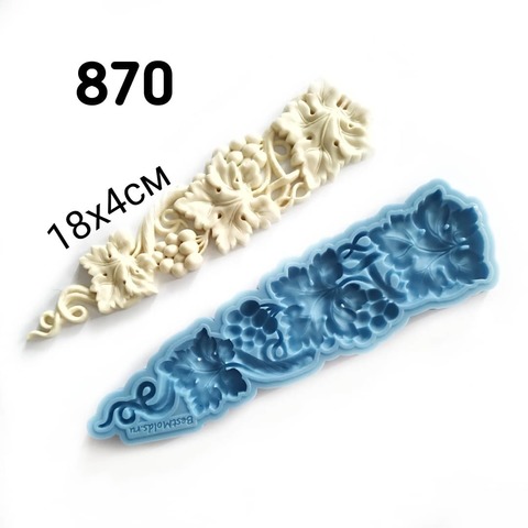 Молд Орнамент с виноградом 18х4см, Арт.PO-0870, силикон