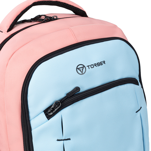 Картинка рюкзак городской Torber torber class x розово-голубой - 4