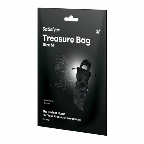 Черный мешочек для хранения игрушек Treasure Bag M - Satisfyer 4059495