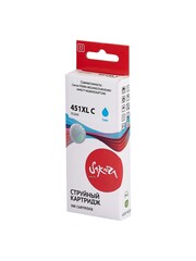 Струйный картридж Sakura 6473B001 (451XL C) для Canon PIXMA MG5440, 5540, 6340, 6440, 7140; MX924; iP7240, водорастворимый тип чернил, голубой, 10,2 мл., 665 к.