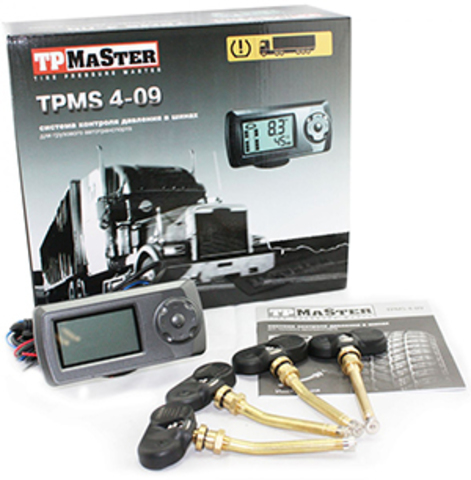 Датчики давления в шинах (TPMS) для грузовых автомобилей ParkMaster TPMS 6-09 с 6-ю встраиваемыми датчиками