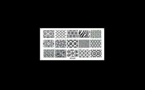 Пластина для стемпинга пластиковая XY-L 01