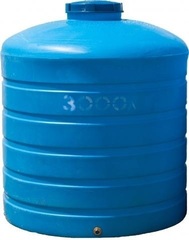 Ёмкость пластиковая пищевая АКПОЛ Н TR 3000 л. вертикальная транспортная (150x150x180см;65кг;синий) - арт.555054.1