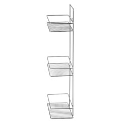 67-0-658 Полка для ванной прямая 3 яруса гальваника цинк,цвет хром (РемоКолор)