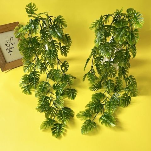 Зелень Монстеры ампельной, свисающая зелень, евро пластик, 72 см, набор 2 шт.