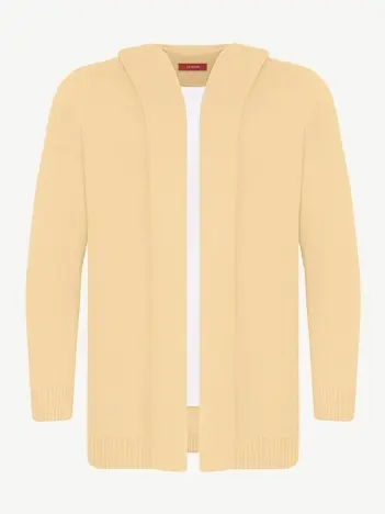 Кардиган с капюшоном из шелка