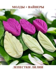 Молды пластиковые+Вайнеры силиконовые лепестки лилии 