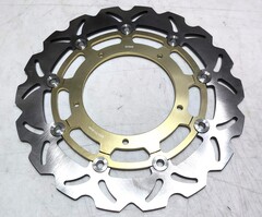 Диск тормозной передний на Yamaha YZF R6 / YZF R1 / YZF R1M / MT-10 ABS и другие, золотой лепестковый