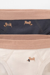 трусы/ уп  для мальчика  К 1907-2уп/темно-серый,бежевый,таксы