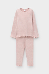 пижама  для девочки  К 1601/24/зоопарк на дымчатой розе