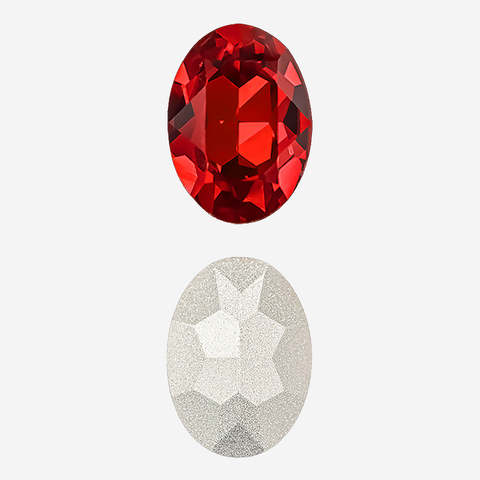 Кристалл Овал (Oval Fancy Stone), оттенок "Светлый Сиам"/"Light Siam", 18*13мм