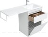 Aquanet 239301 Тумба с раковиной Токио 120 R напольная 1 ящик, б/к цвет белый глянец (239301)