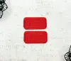 Термоаппликация, р. 2х3,8 см, красный