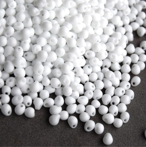 DP-0402F Бисер Миюки дропс Белый непрозрачный матовый /Miyuki drops White Opaque Matted