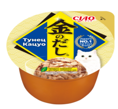 INABA CIAO Kinnodashi cup Тунец Кацуо Дополнительный рацион для кошек 70г
